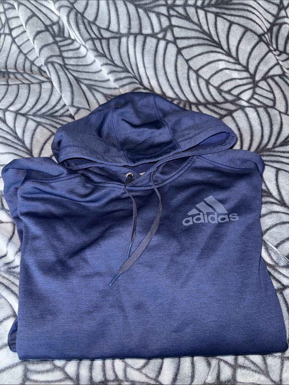 Men’s Blue Adidas Hoodie w/ Kangaroo Pocket - Size 2XL